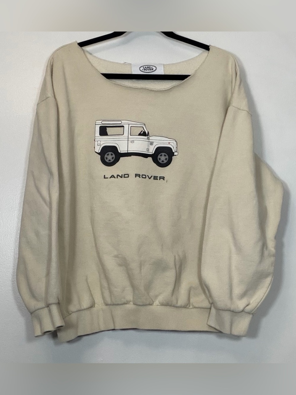 PacSun Cream Land Rover Graphic Sweatshirt